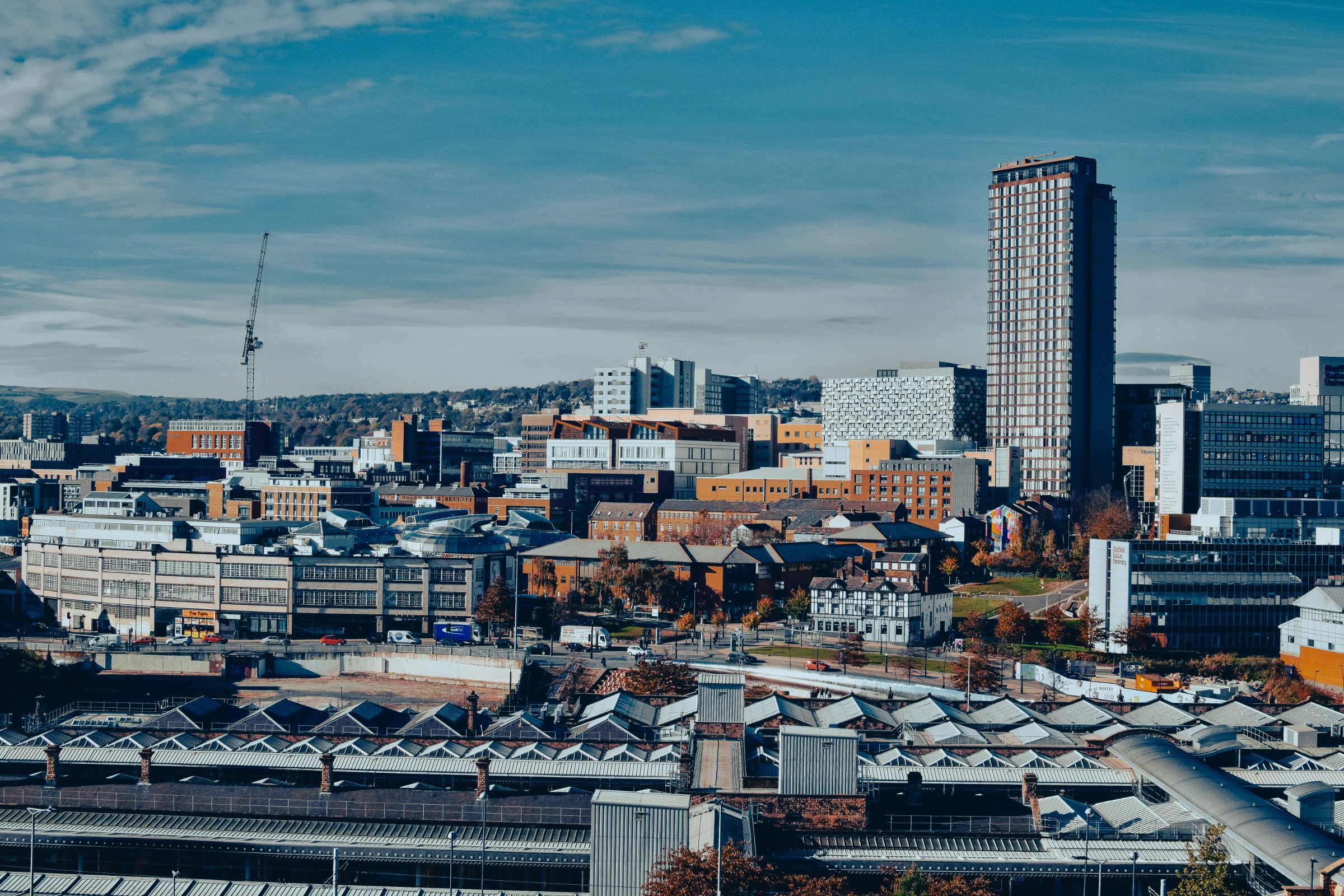 Sheffield city centre skyline
